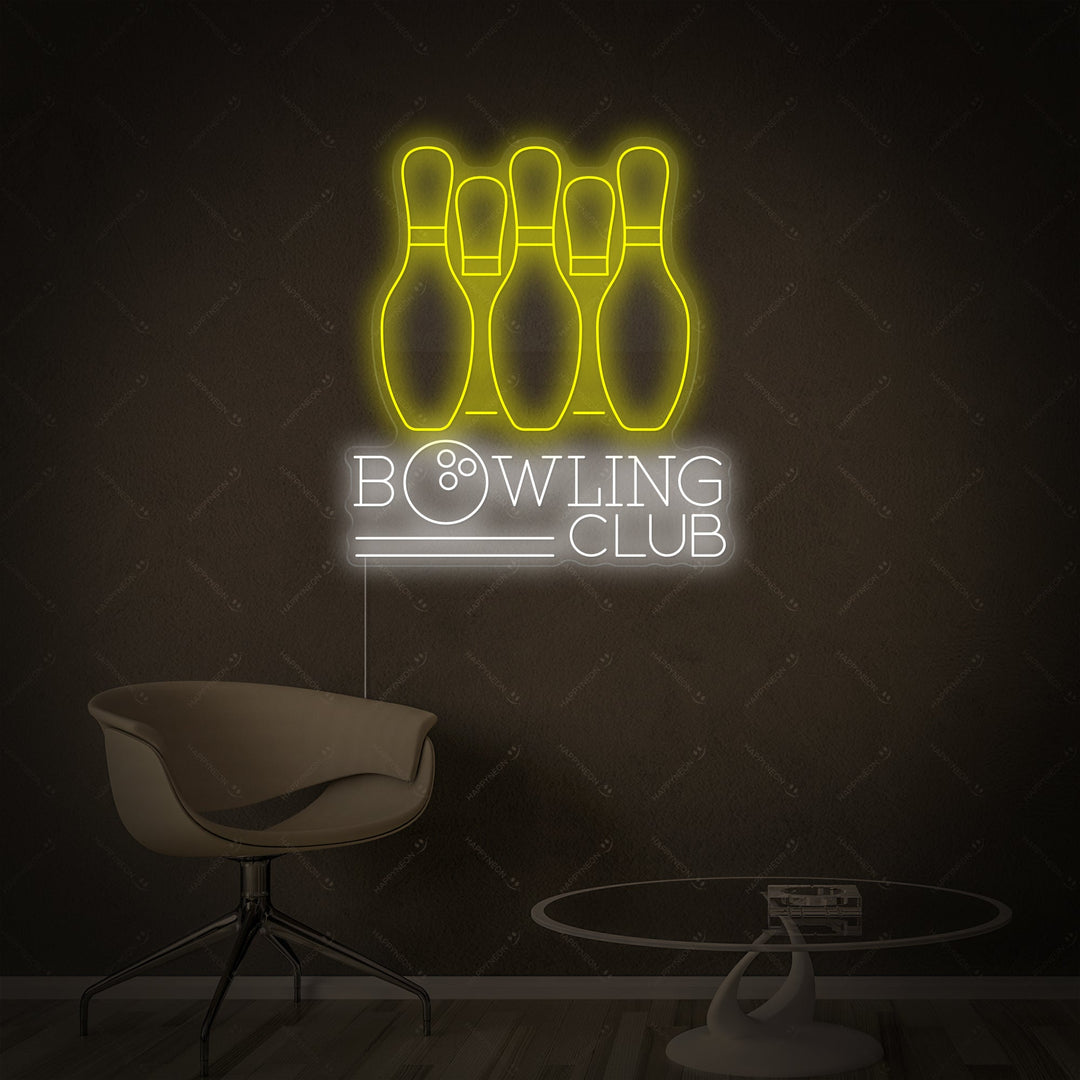 "Bowling Club" Neonkyltti