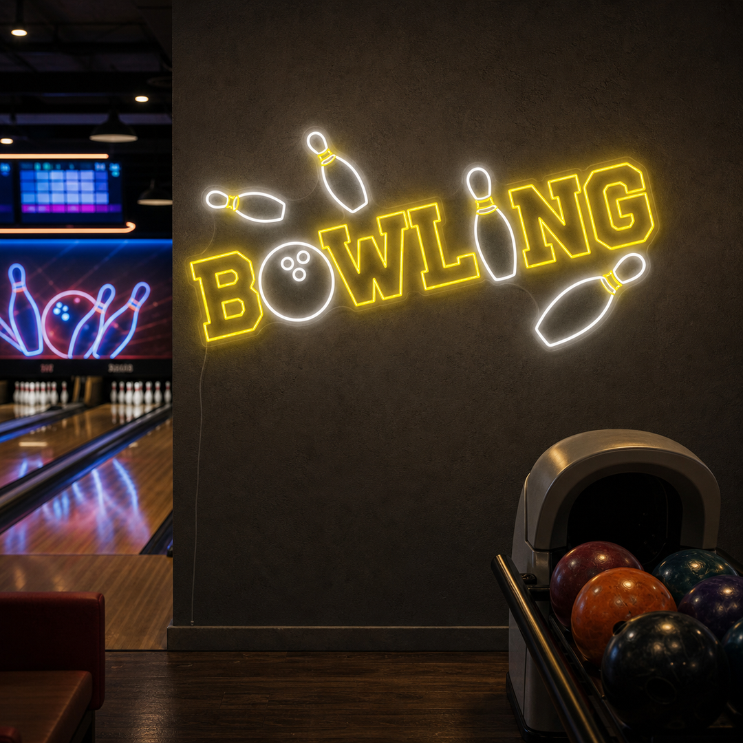 "Bowling" Neonkyltti