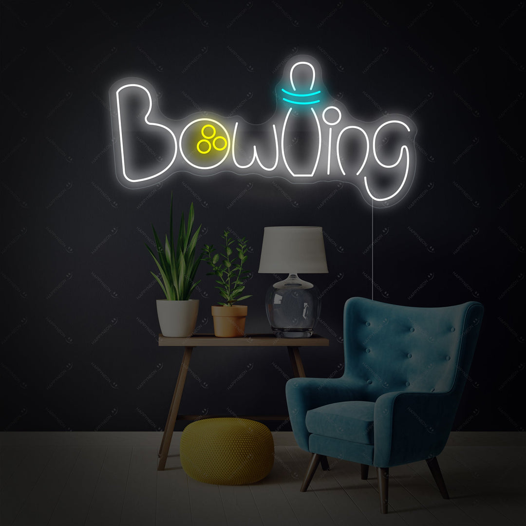 "Bowling" Neonkyltti