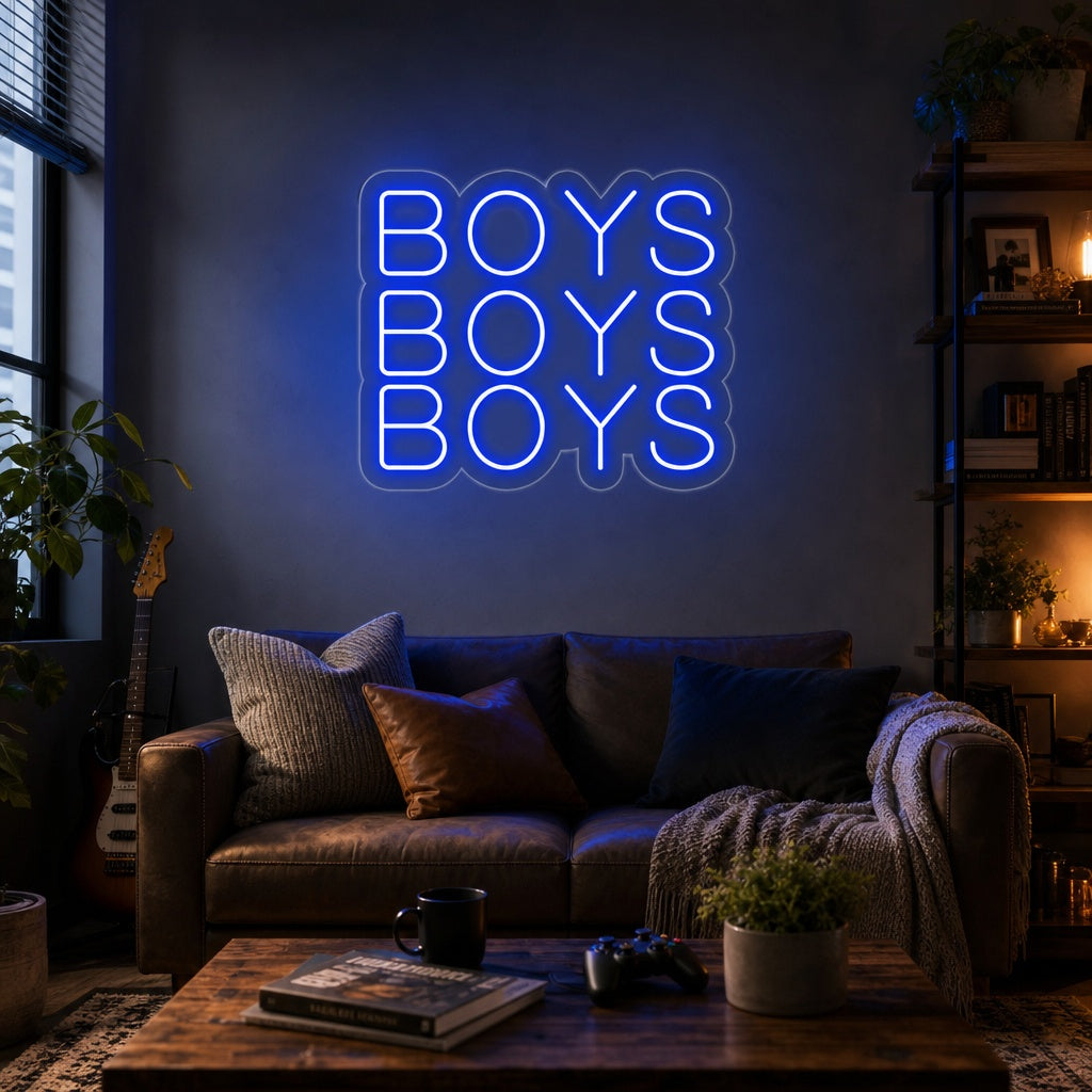 "Boys Boys Boys" Neonkyltti