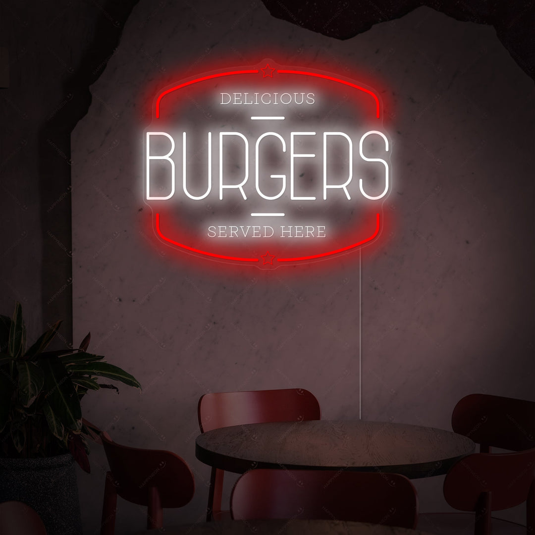 "Burgers" Neonkyltti