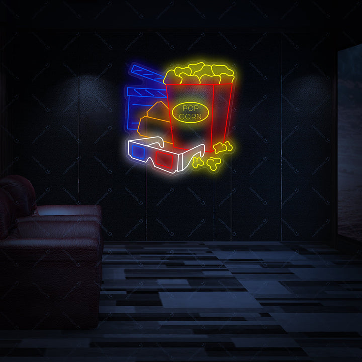 "Elokuvateatteri Movie Time" Neonkyltti