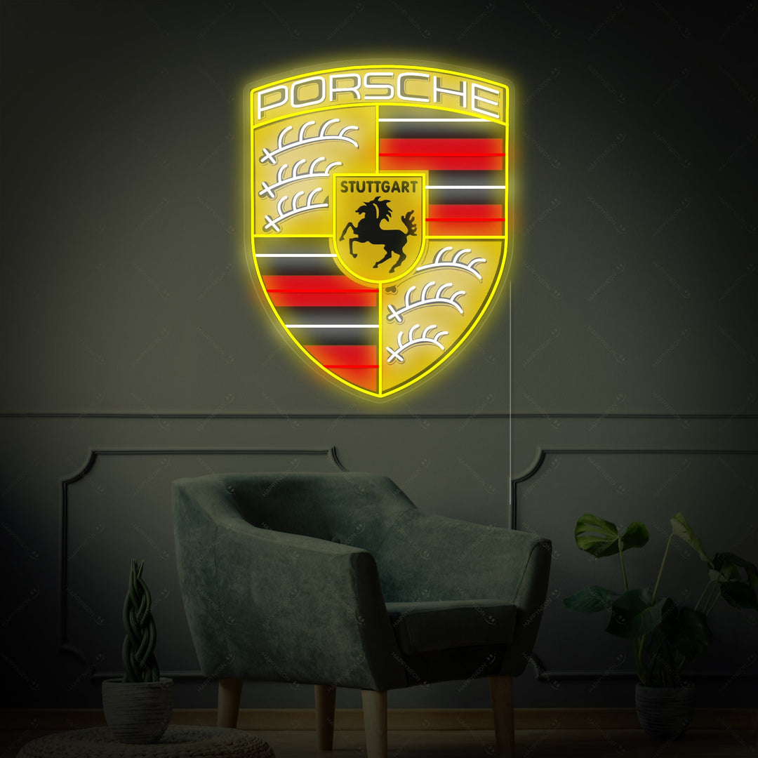 "Klassinen Pors-Car-logo" Neonkyltti