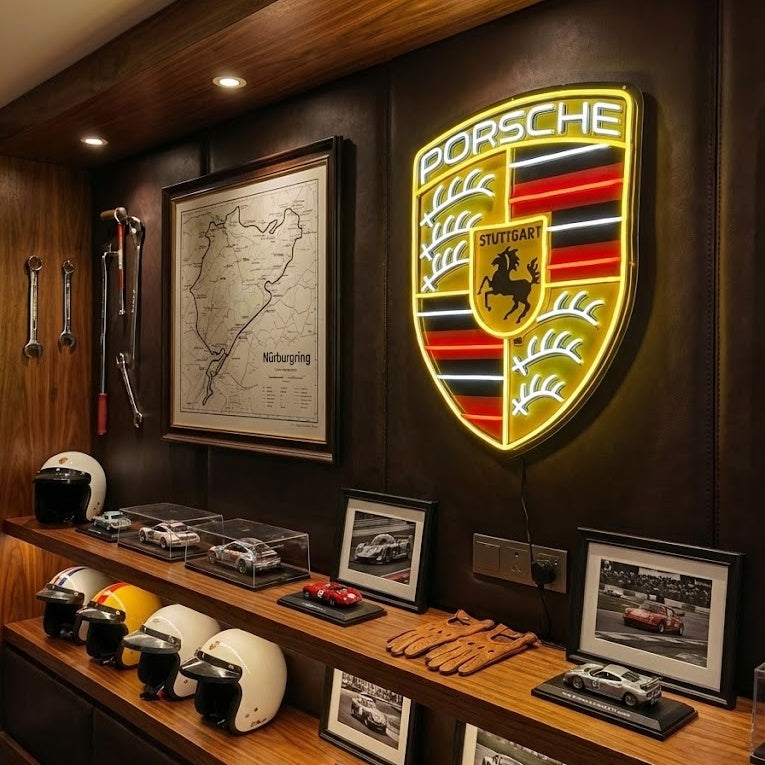 "Klassinen Porsche-logo" Neonkyltti