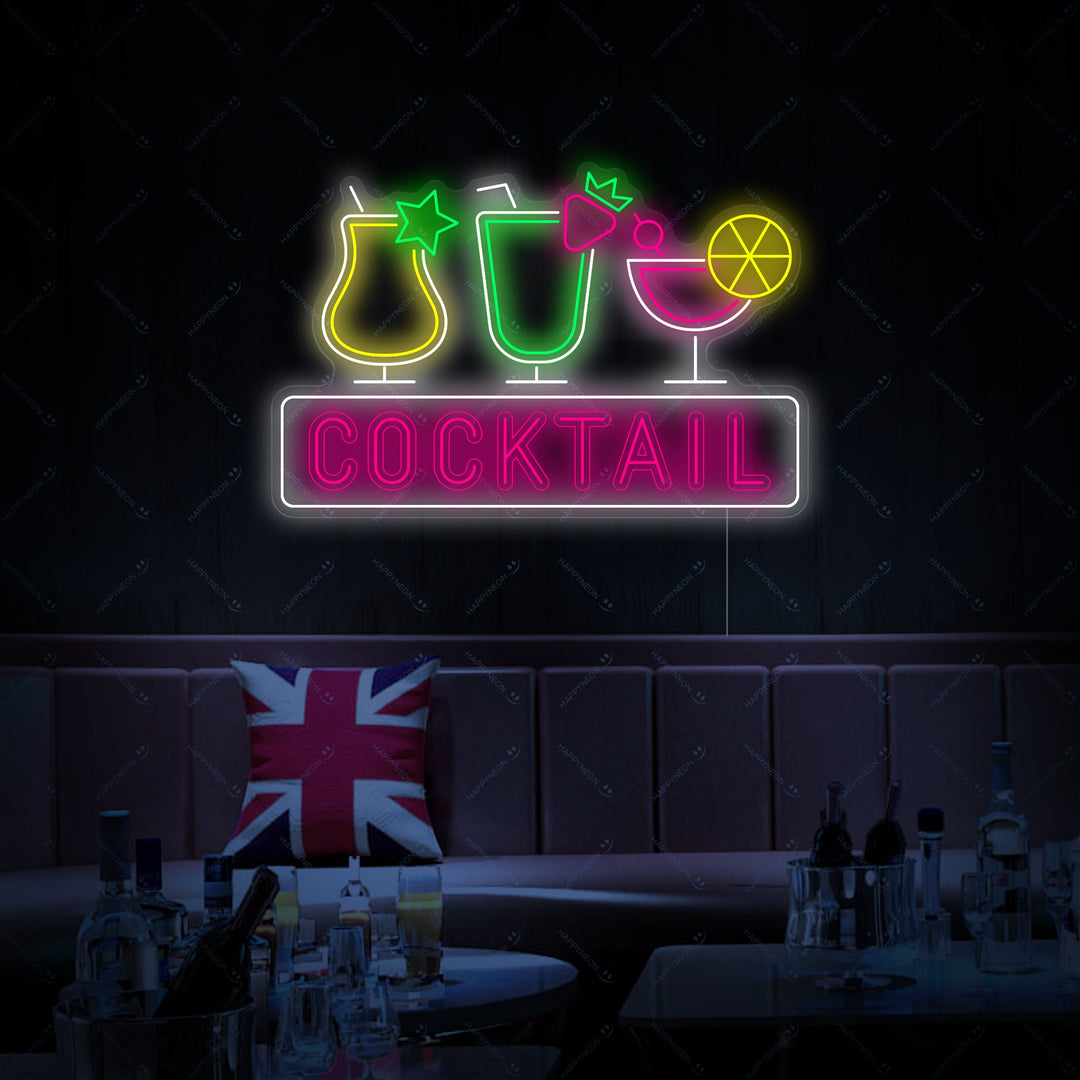 "Cocktail" Neonkyltti