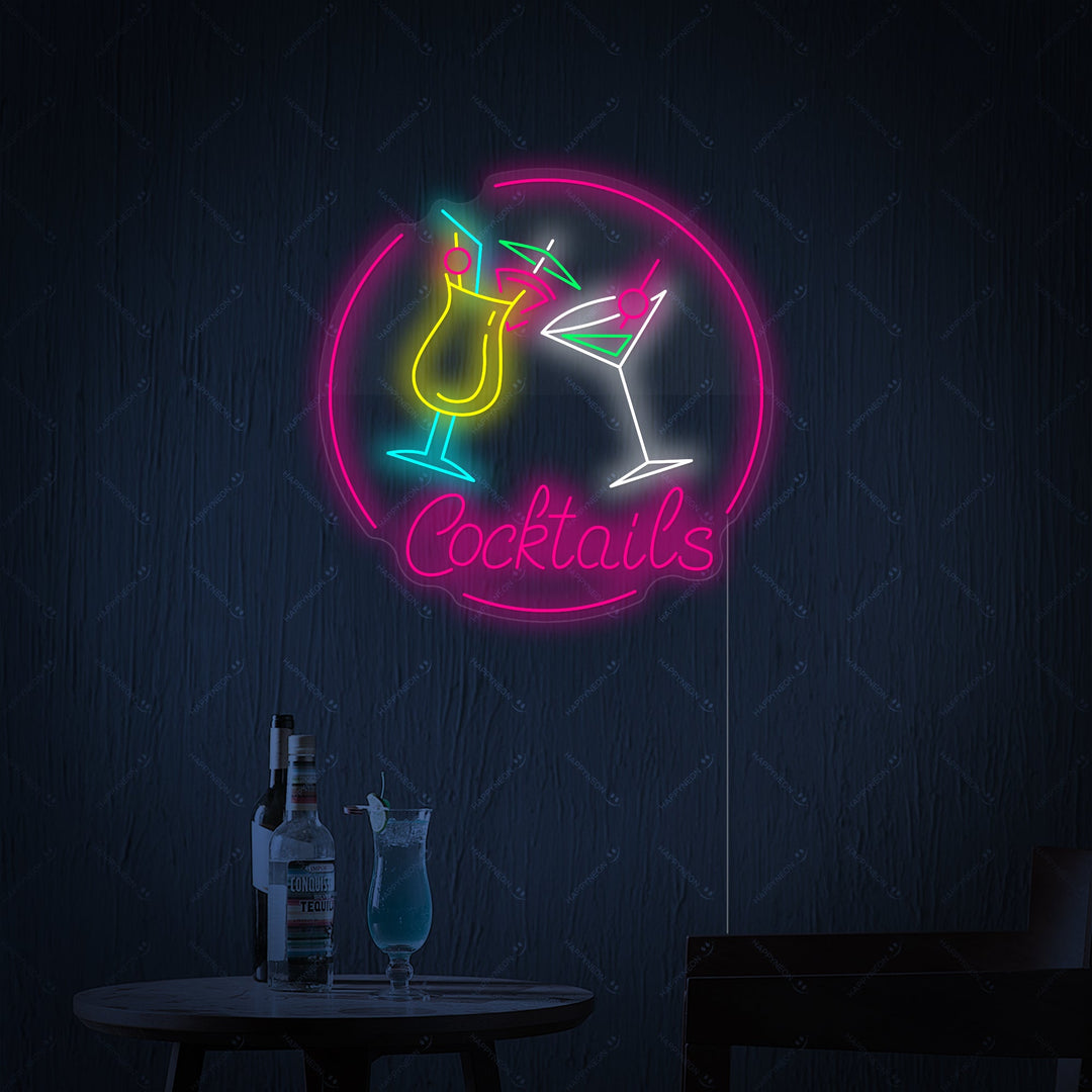 "Cocktails" Neonkyltti