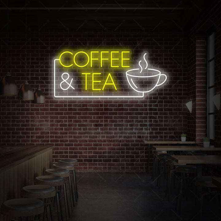 "Coffee & Tea" Neonkyltti