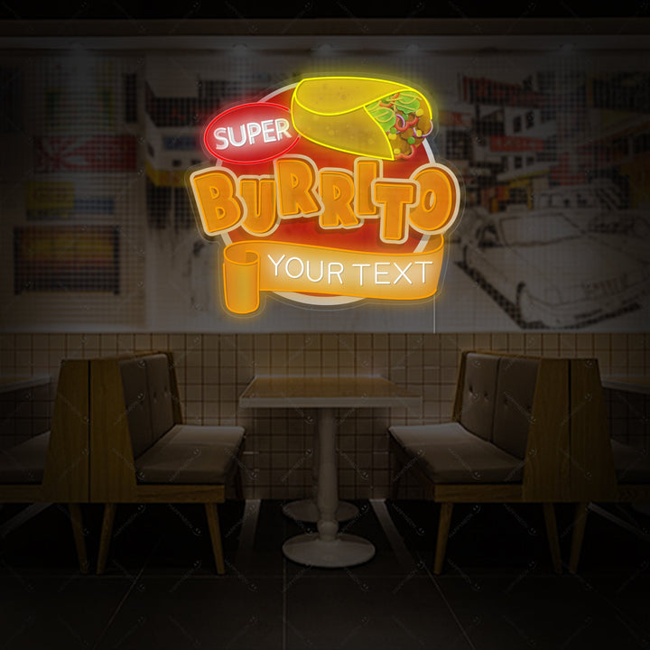 "Mukautettu burriton logo" Neonkyltti