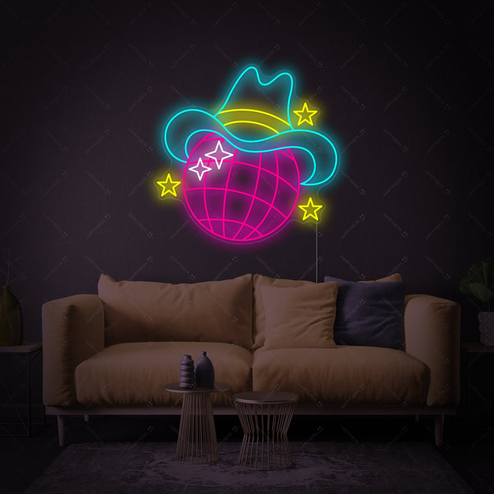 "Disco Ball" Neonkyltti