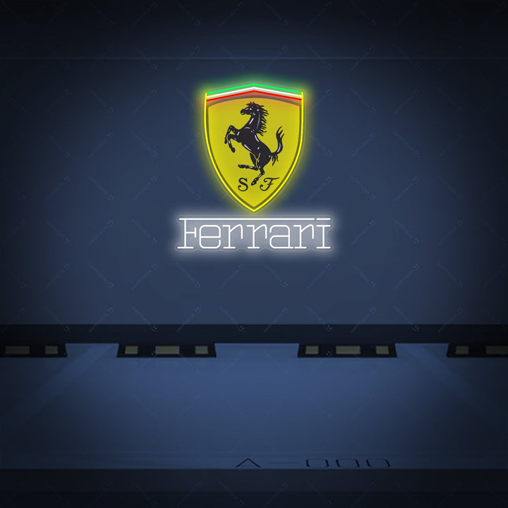 "Ferrari-logo" Neonkyltti