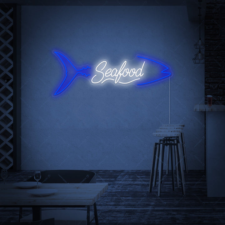 "Seafood" Neonkyltti