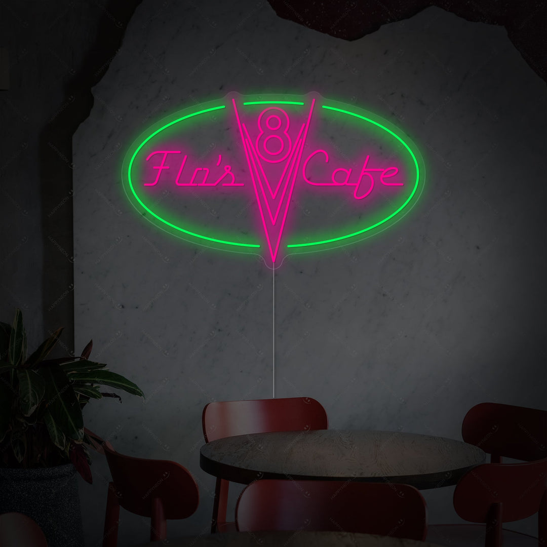 "Flo's V8 Cafe" Neonkyltti