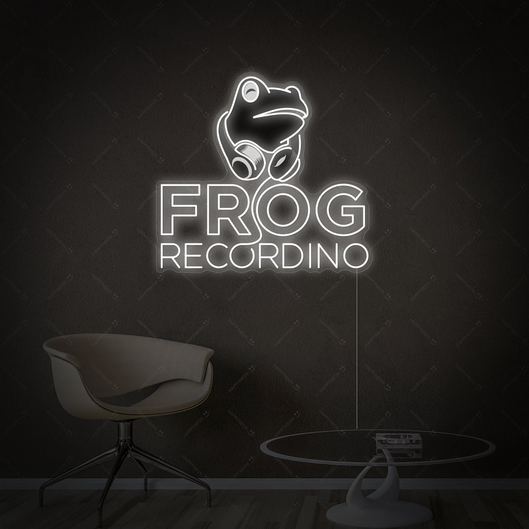 "Frog Recording" Neonkyltti