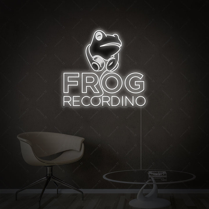 "Frog Recording" Neonkyltti