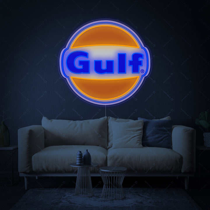 "Gulf Oil -logo" Neonkyltti