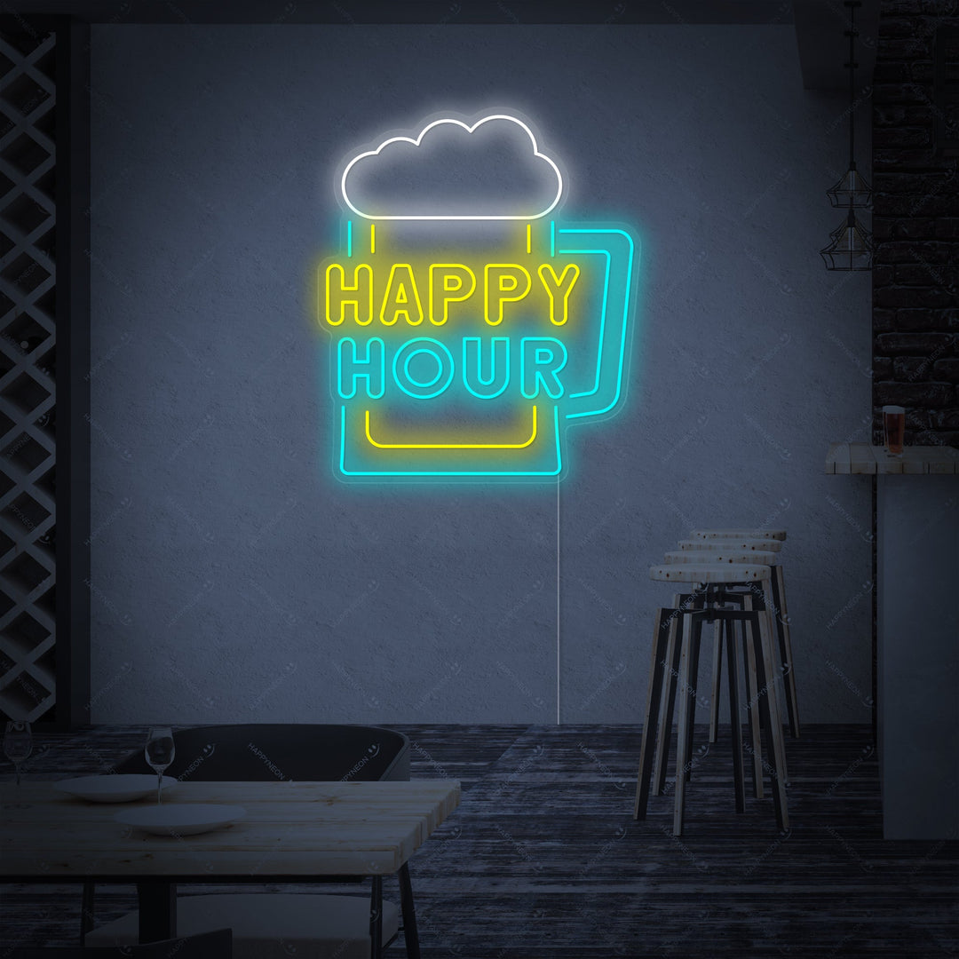 "Happy Hour" Neonkyltti