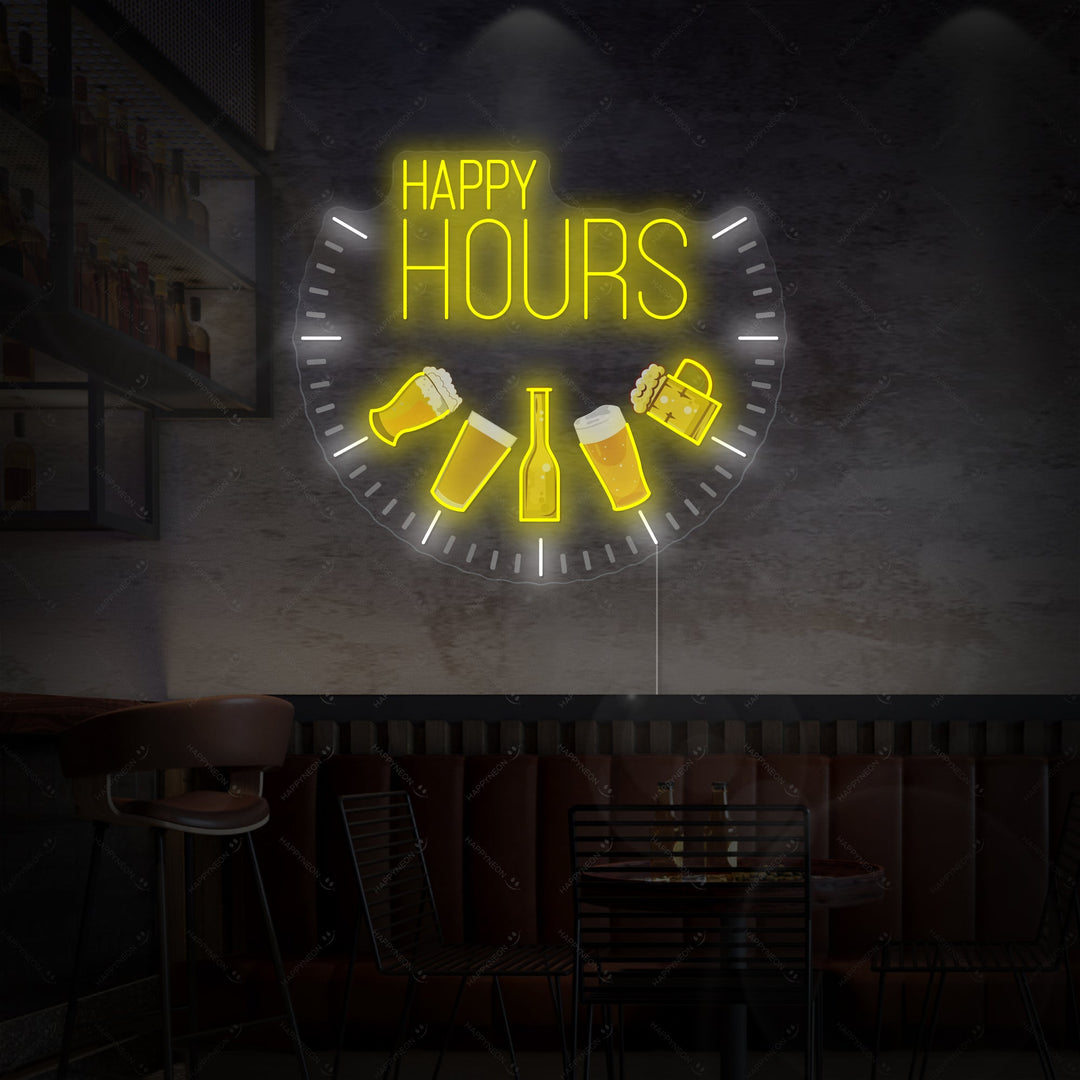 "Happy Hours" Neonkyltti