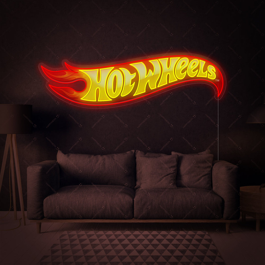 "Hot Wheels logo" Neonkyltti