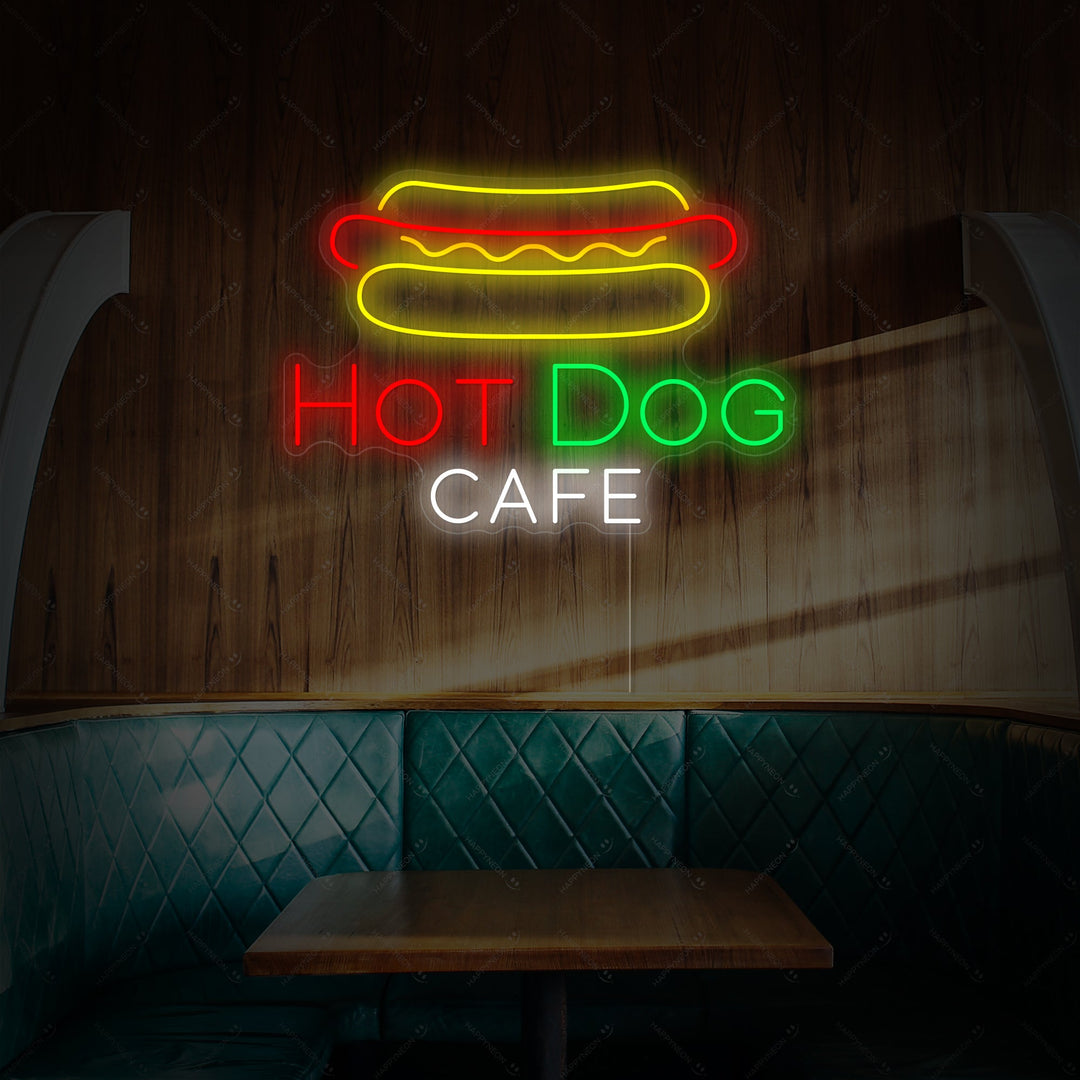 "Hotdog Cafe" Neonkyltti