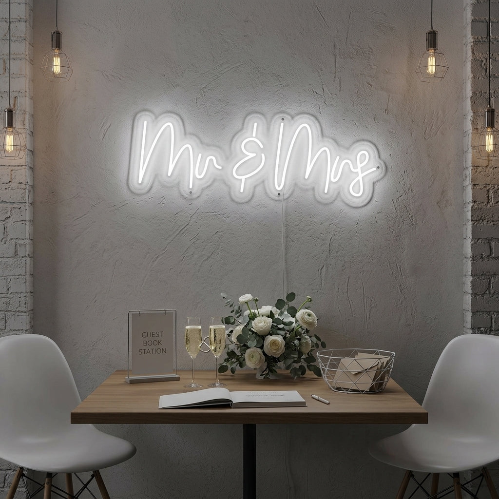"Mr And Mrs" Neonkyltti