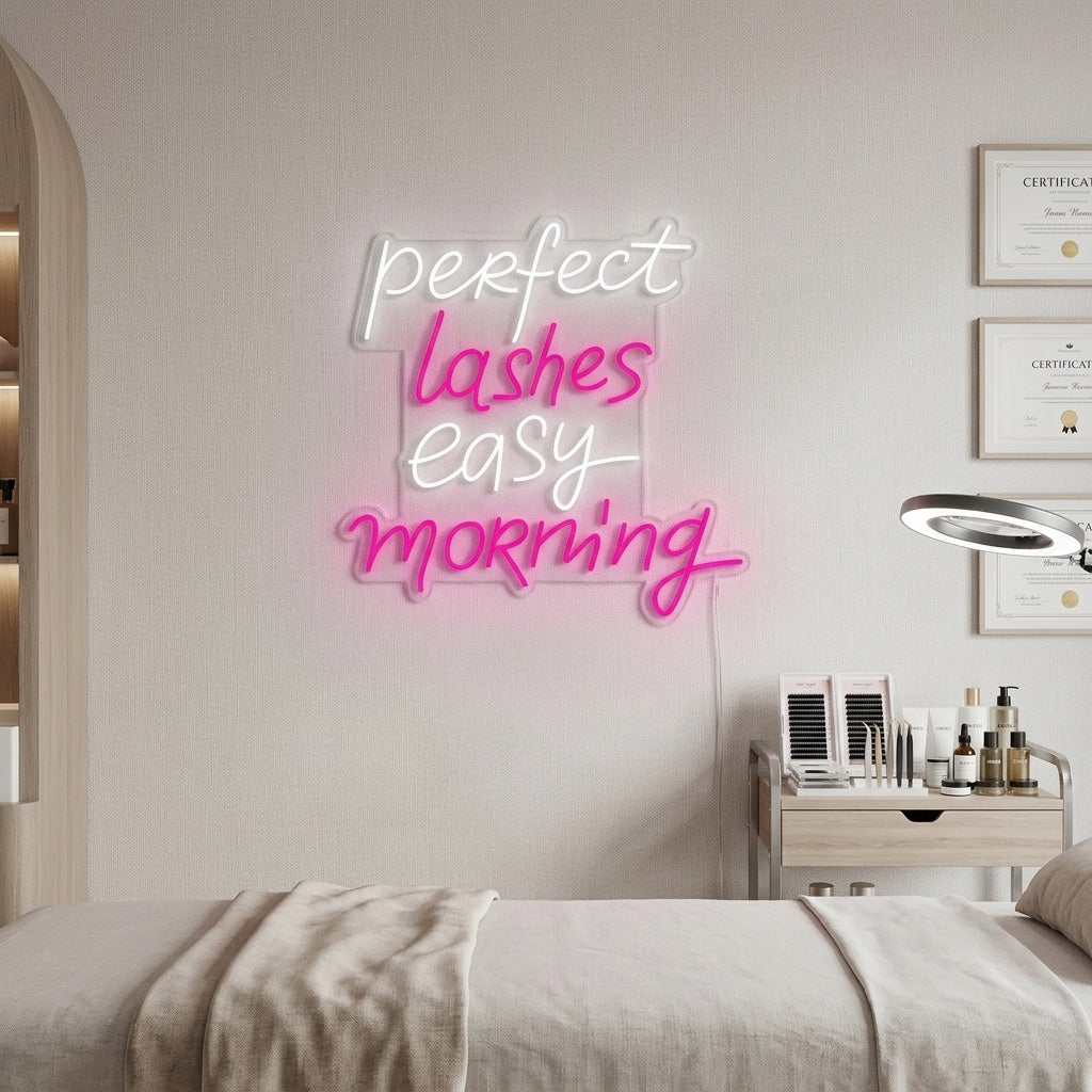 "Perfect Lashes Easy Morning" Neonkyltti
