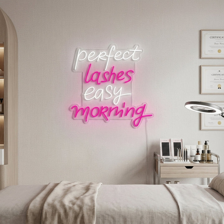 "Perfect Lashes Easy Morning" Neonkyltti