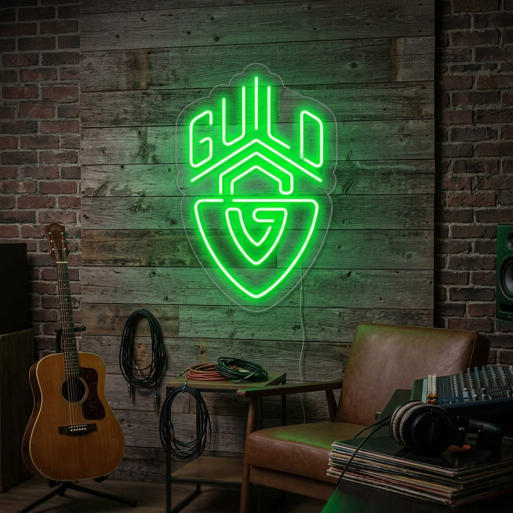 "Guild, kitarat" Neonkyltti