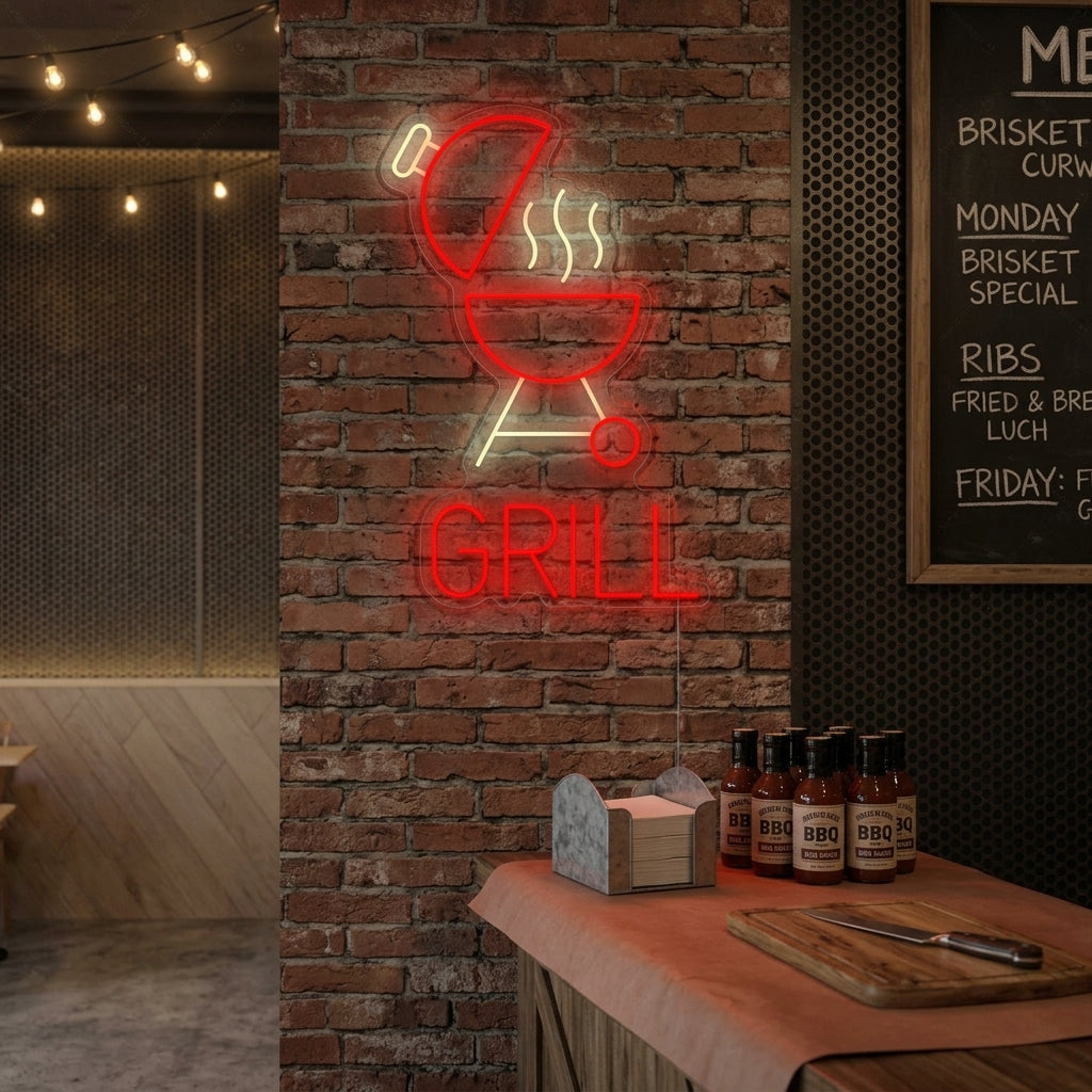 "BBQ Grill" Neonkyltti