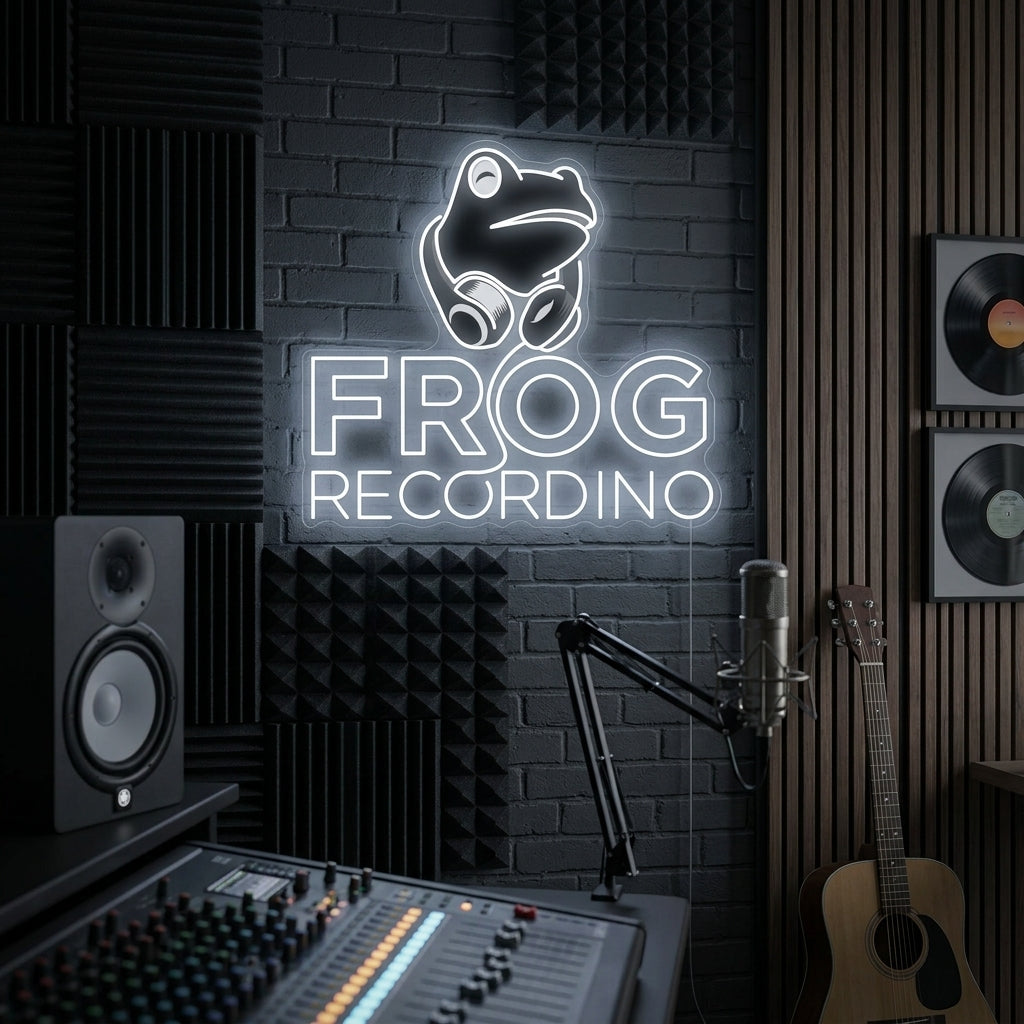 "Frog Recording" Neonkyltti