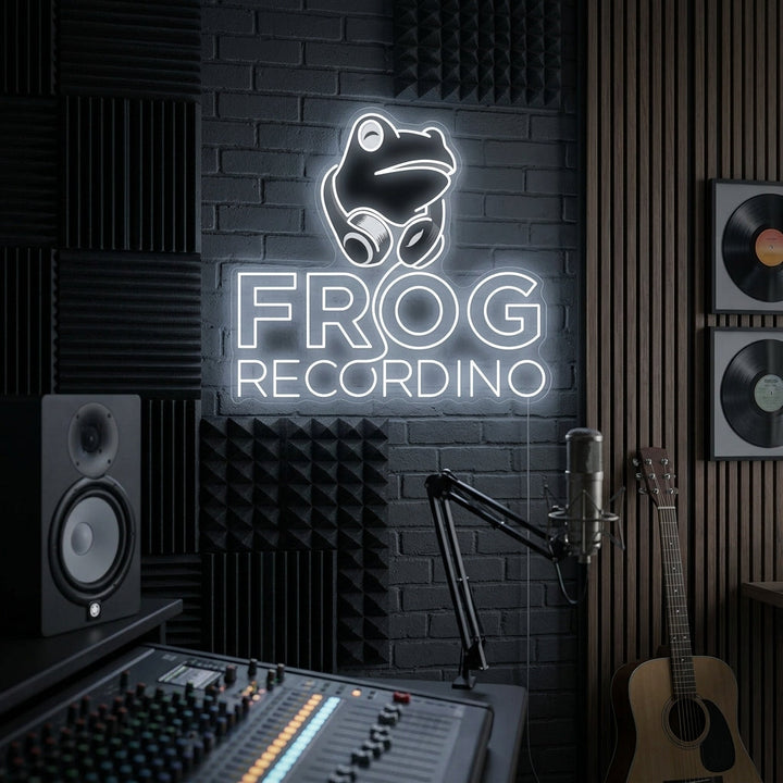 "Frog Recording" Neonkyltti