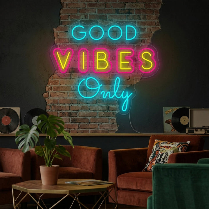 "Unique Good Vibes Only" Neonkyltti