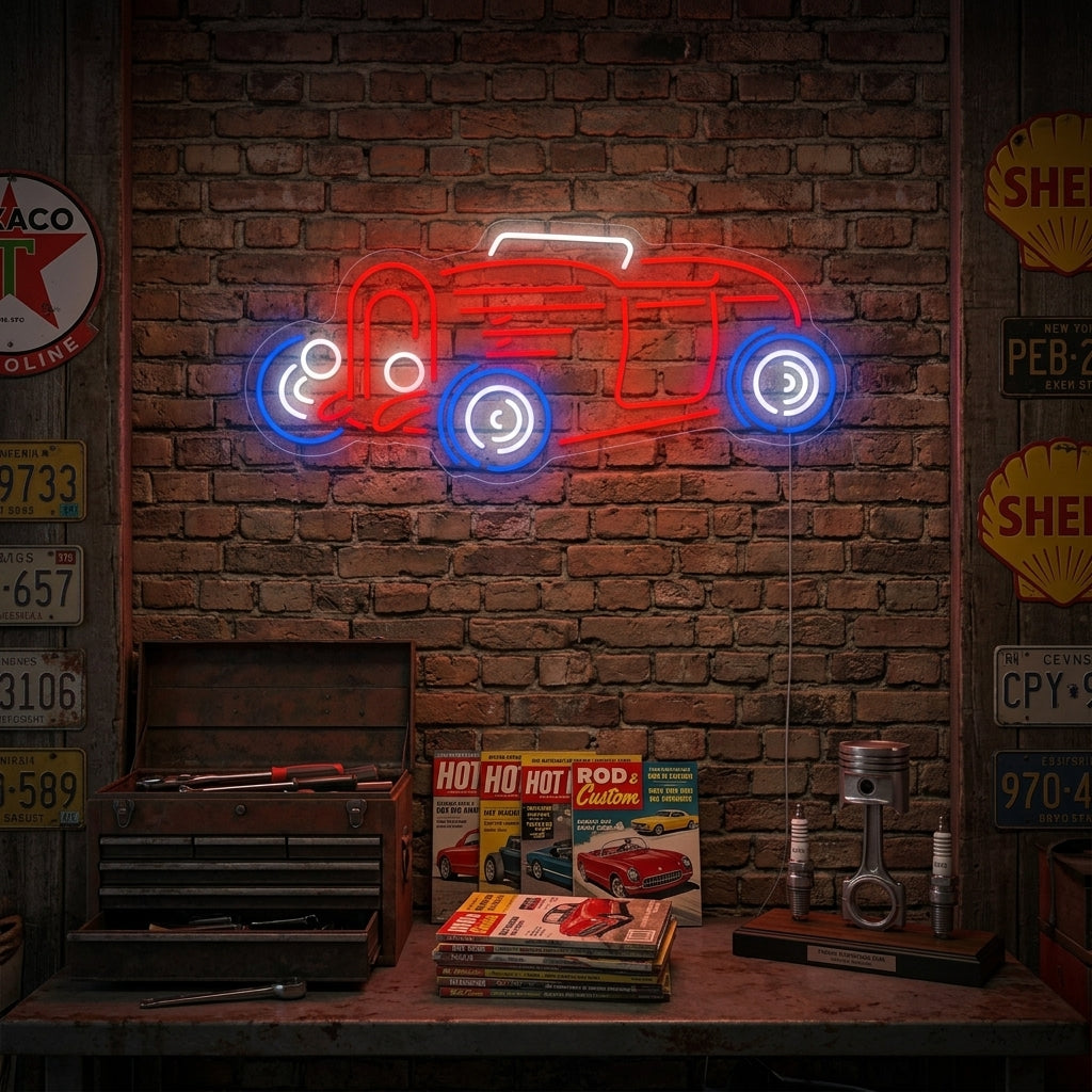 "Auto Hot Rod" Neonkyltti
