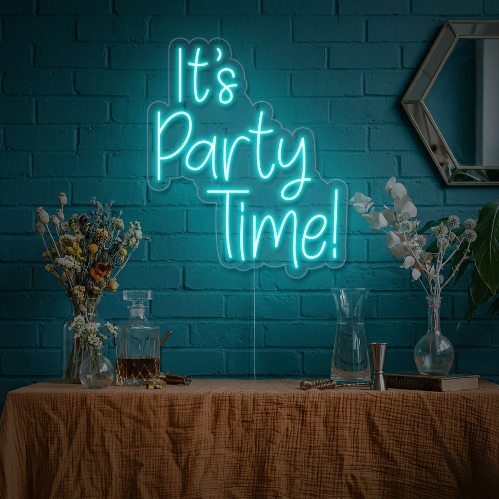 "Its Party Time" Neonkyltti