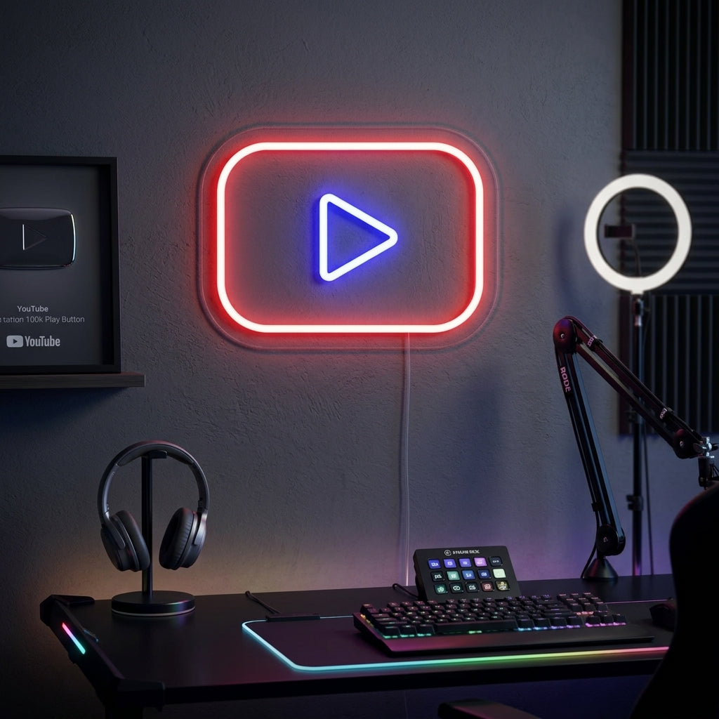 "Youtube Logo" Neonkyltti