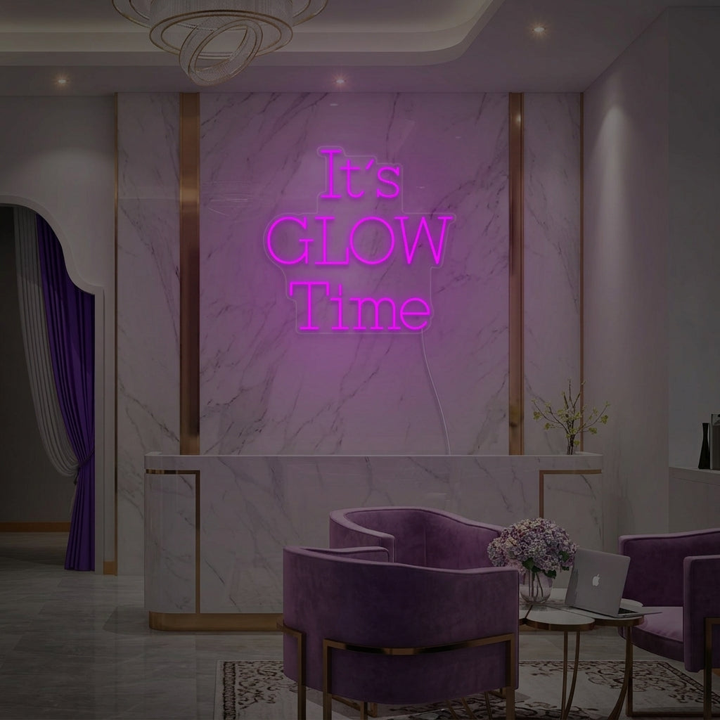 "Its Glow Time" Neonkyltti