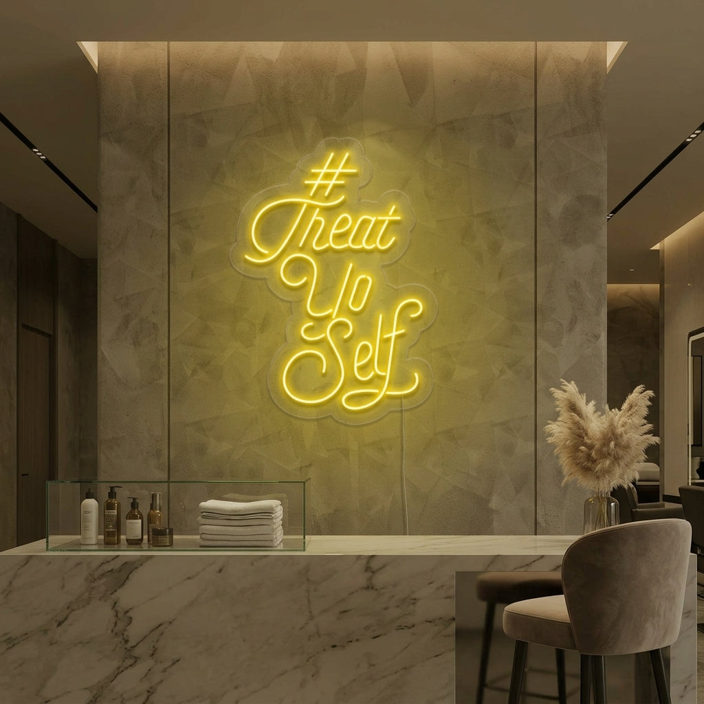"Treat Yo Self" Neonkyltti