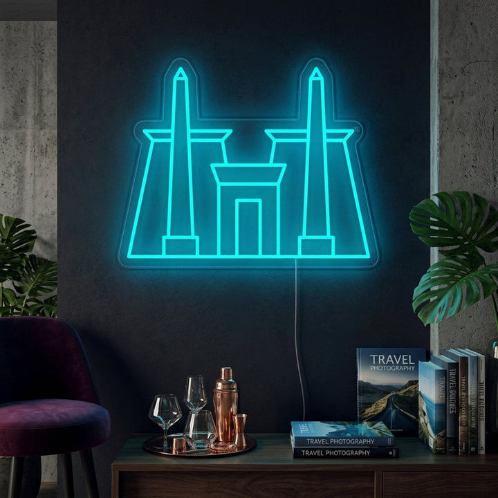 "Egyptin Karnak-Temppeli" Neonkyltti