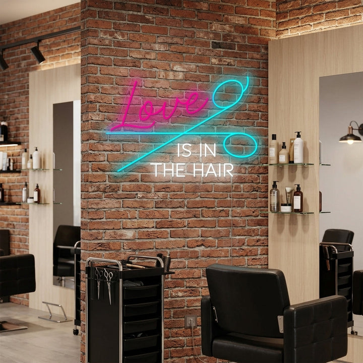 "Love Is In The Hair" Neonkyltti