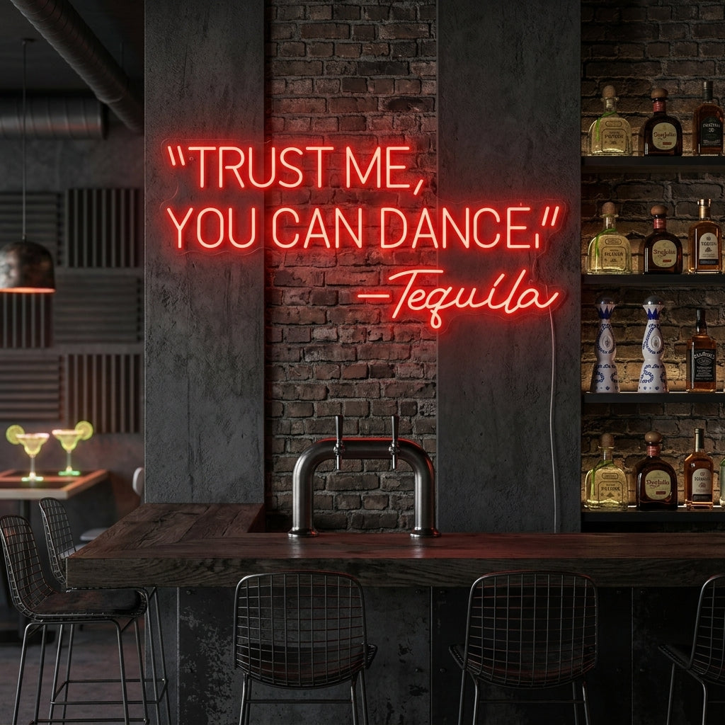 "Trust Me You Can Dance Tequila" Neonkyltti