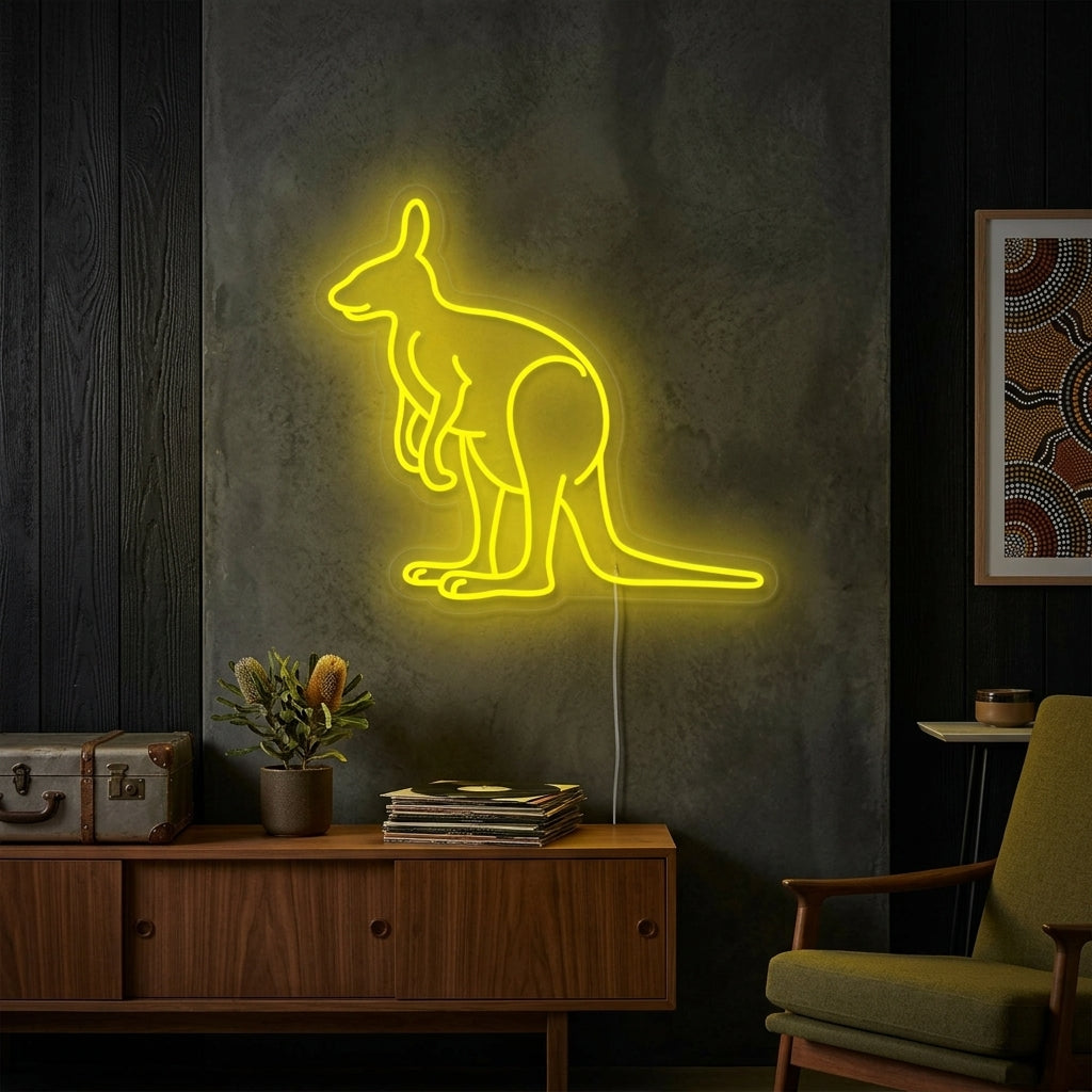 "Australia Kenguru" Neonkyltti