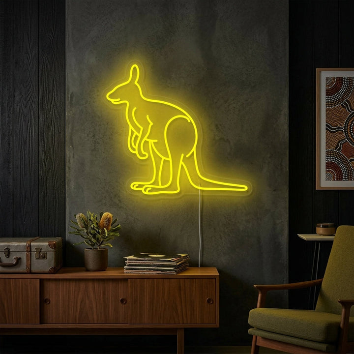 "Australia Kenguru" Neonkyltti