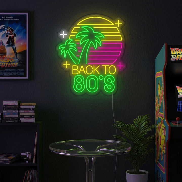 "Back To 80s" Neonkyltti