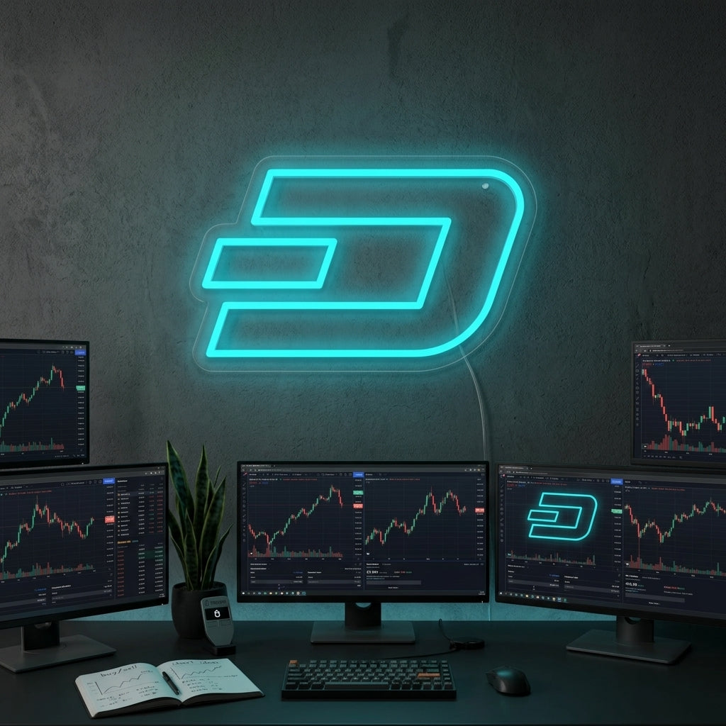 "Dash Kolikko" Neonkyltti