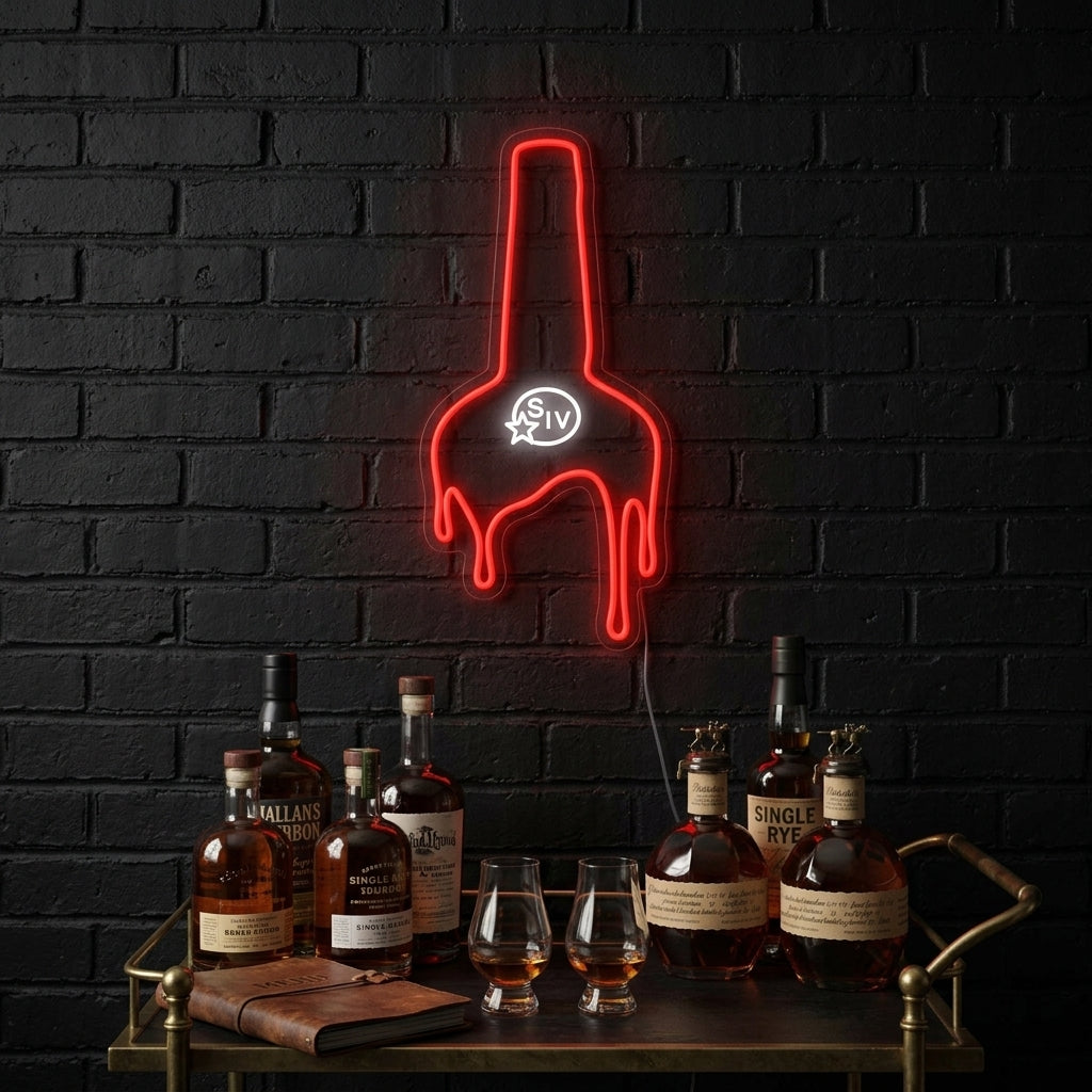 "Makers Whisky Bar" Neonkyltti