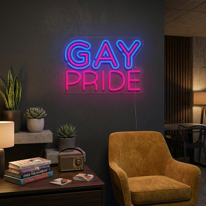 "Sateenkaarilippu Lgbt-Ylpeys Ainutlaatuinen, Gay Pride" Neonkyltti