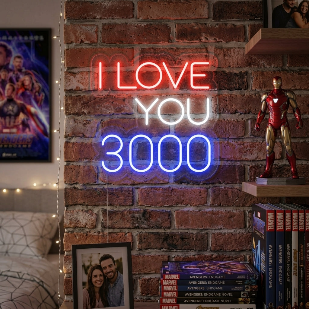 "I Love You 3000" Neonkyltti