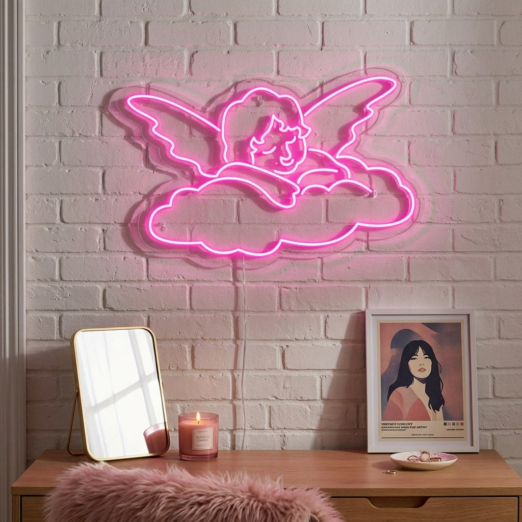 "Enkelilapsi" Neonkyltti