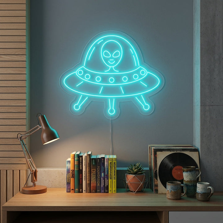 "Alien UFO" Neonkyltti