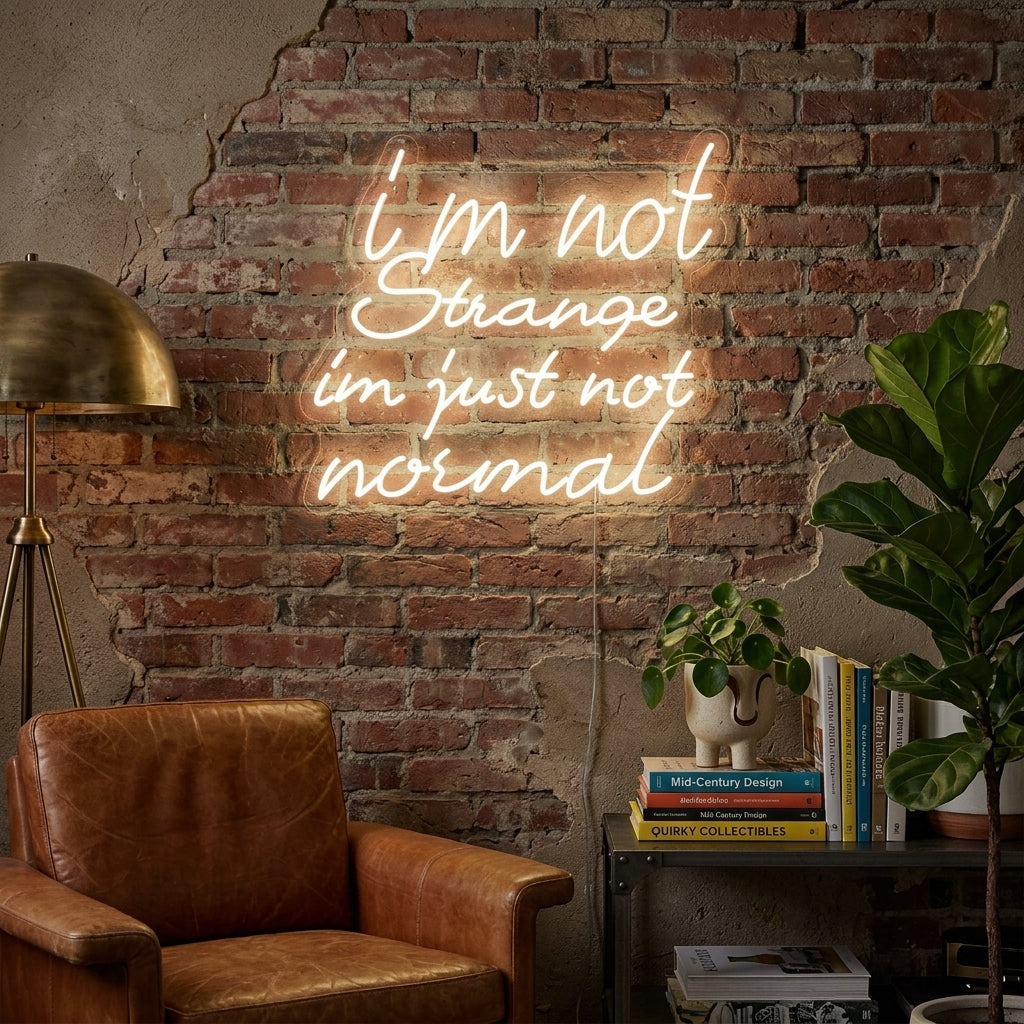"I Am Not Strange I Am Just Not Normal" Neonkyltti