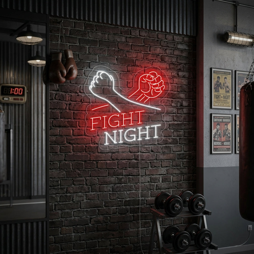 "Fight Night" Neonkyltti